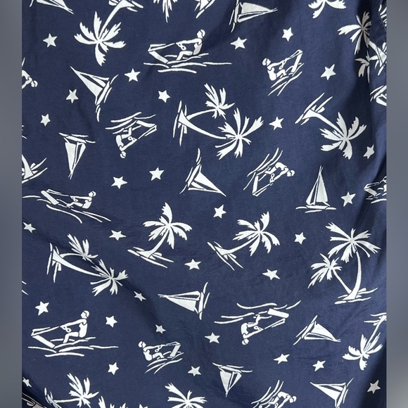 NWT Polo Ralph Lauren XL Blue and White Swim Trunks All Over Print Design Ski - Picture 6 of 9